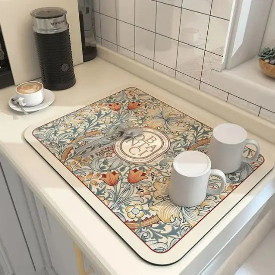 Tapis de Vaisselle, Tapis de Cafetière, Tapis d'Évier : La Solution Ultime pour Votre Cuisine - Pristine Maison 