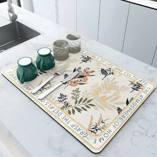 Tapis de Vaisselle, Tapis de Cafetière, Tapis d'Évier : La Solution Ultime pour Votre Cuisine - Pristine Maison 