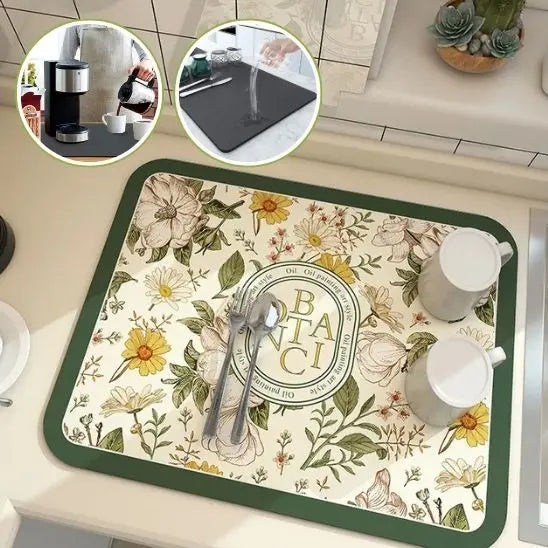 Tapis de Vaisselle, Tapis de Cafetière, Tapis d'Évier : La Solution Ultime pour Votre Cuisine - Pristine Maison 